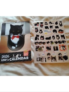 Uni Cat 2026 Calendar Stickers